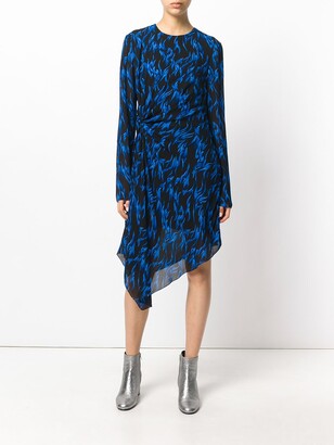 Saint Laurent Printed Asymmetric Dress