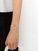 Thumbnail for your product : Georg Jensen sterling silver and 18kt yellow gold Torun bangle