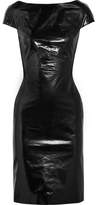 Thumbnail for your product : Gareth Pugh Glossed-leather And Jersey Dress - Black