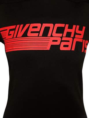 Givenchy Printed Cotton Blend Sweatshirt Dress