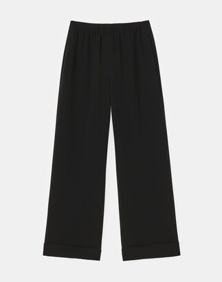 Lafayette 148 New York Riverside Cuffed Ankle Pant In Finesse Crepe
