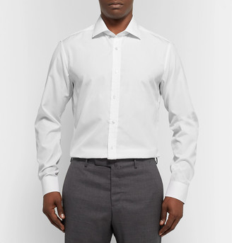 Dunhill White Cotton-Poplin Shirt