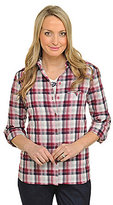Thumbnail for your product : Allison Daley Petite Long-Sleeve Roll-Tab Plaid Shirt