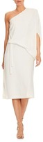 Thumbnail for your product : Halston Draped Asymmetric Sleeve Midi Dress