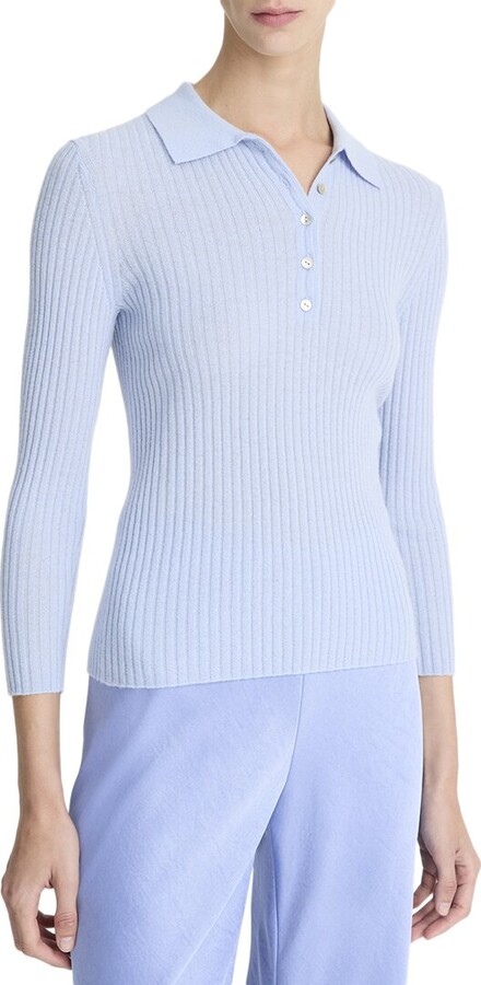 Vince Mulberry Silk-Blend Polo