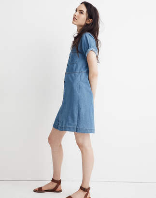 Madewell Denim Waisted Shirtdress in Penview Wash