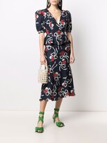 Thumbnail for your product : Alessandra Rich Floral-Print Peplum Blouse