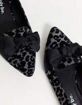 Thumbnail for your product : Simply Be wide fit trixi pointed toe pumps in leopard