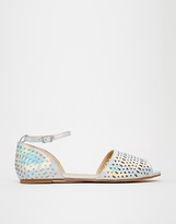 Thumbnail for your product : Jamila ASOS COLLECTION ASOS Laser Cut Two Part Sandals