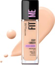 Maybelline Fit Me Dewy and Smooth Liquid Foundation, 115 Ivory, 1 fl oz