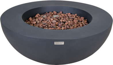 Elementi Lunar Bowl 42" Round Concrete Fire Pit Table