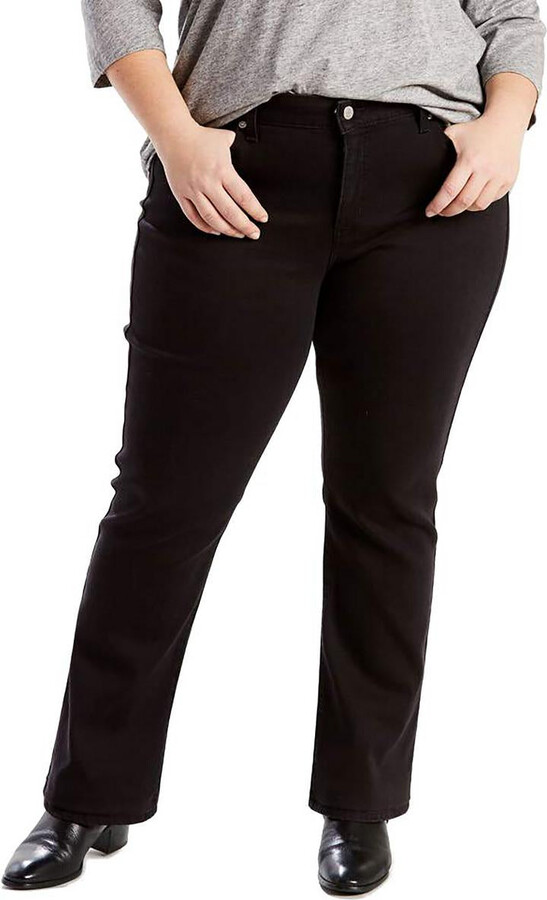 Levi Strauss & Co. Plus Classic Straight Womens Pocket Denim Straight Leg Jeans