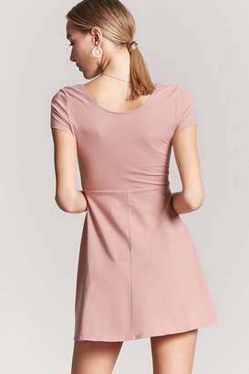 Forever 21 Tie-Front Cutout Mini Dress