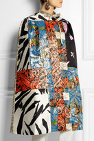 Thumbnail for your product : Duro Olowu Printed silk-twill and metallic jacquard cape