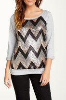 Thumbnail for your product : Socialite Juniors Sequin Chevron Sweater (Juniors)