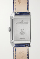 Thumbnail for your product : Jaeger-LeCoultre Reverso Classic Duetto Hand-wound 40mm X 24mm Medium Stainless Steel, Alligator And Diamond Watch - Silver
