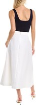 Thumbnail for your product : Pearl by Lela Rose Button Front Midi Skirt