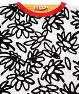 Thumbnail for your product : Marni Junior DAISY FLOCKED COTTON JERSEY T-SHIRT