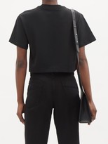 Thumbnail for your product : x karla X Karla - The Crop Cropped Cotton-jersey T-shirt - Black