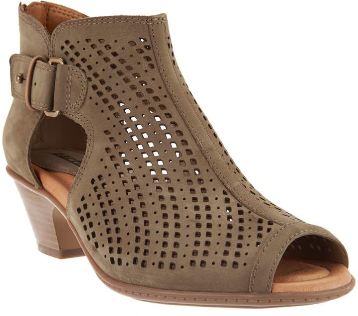 earth peep toe booties