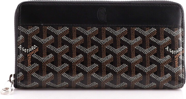 Goyard Goyardine Matignon Zip Around GM Wallet Black