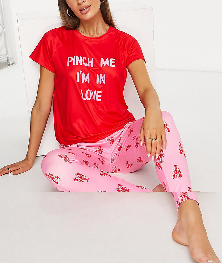 Loungeable Lilac Piping Satin Shirt Pyjama Set