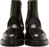 Thumbnail for your product : Yang Li Black Leather Loafer Boots