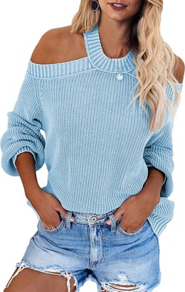 ladies cold shoulder jumpers