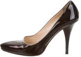 Thumbnail for your product : Prada Patent Leather Pointed-Toe Pumps