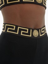 Thumbnail for your product : Versace Logo-jacquard Technical Jersey Leggings - Black
