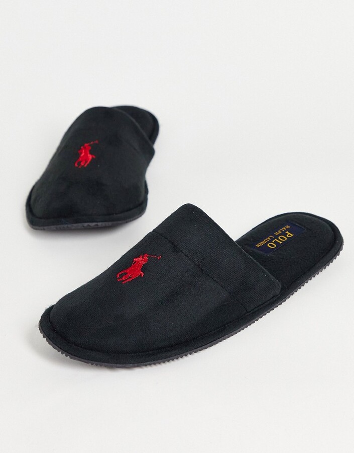 ralph lauren mens sunday scuff slippers navy