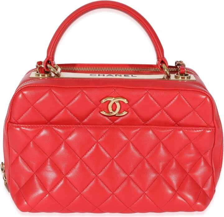 Chanel trendy top Handle bag red