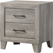 Dovecove 1Pc Contemporary Two-Drawers Nightstand Bed Side Cabinet Wooden Furniture