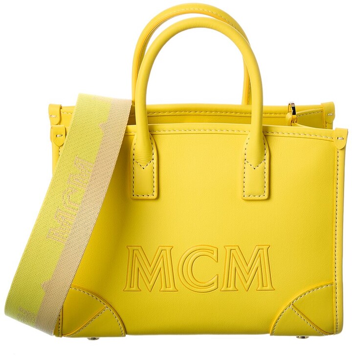 MCM Small Munchen Denim Tote Bag - Blue for Women