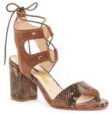 Thumbnail for your product : Manas Design Micene Embossed Block Heel Sandal