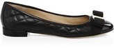 Thumbnail for your product : Ferragamo Varina Quilted Leather Ballet Flats