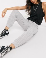 Thumbnail for your product : Bershka velour oversized jogger in grey