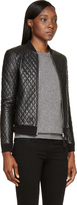 Thumbnail for your product : Mackage Black Leather Quilted Rosa Bomber Jacket