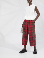 Thumbnail for your product : COMME DES GARÇONS GIRL Cropped Tartan Trousers