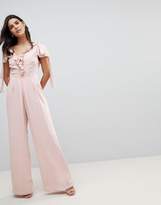Thumbnail for your product : ASOS Jumpsuit With Soft Ruffle Detail