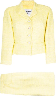 2010 Single-Breasted Tweed Skirt Suit