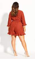 Thumbnail for your product : City Chic Frill Sense Playsuit - sunset