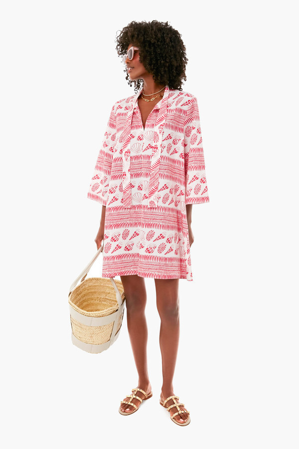 Tnuck Beach Pink Coquilles Marseille Caftan