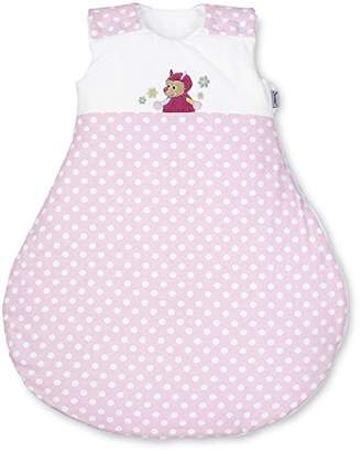 Sterntaler Sleeping Bag for Babies, With Zip and Buttons,Size: 50/56, Katharina, White/Pink