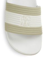 Thumbnail for your product : Brunello Cucinelli Two-Tonal Quilted Slides