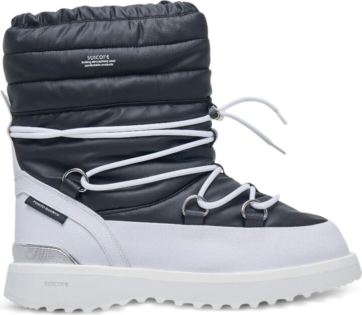 Fumito Ganryu Logo-Detailing Padded Boots