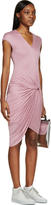 Thumbnail for your product : Helmut Lang Pink Slack Jersey Twist-Waist Dress
