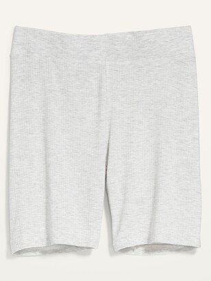 Old Navy High-Waisted Sunday Sleep Rib-Knit Biker Shorts for Women -- 7-inch inseam