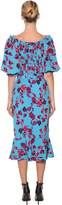 Thumbnail for your product : Saloni Olivia Floral Printed Silk Crepe Dress