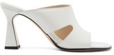 Thumbnail for your product : Wandler Marie Cutout Leather Mules - White